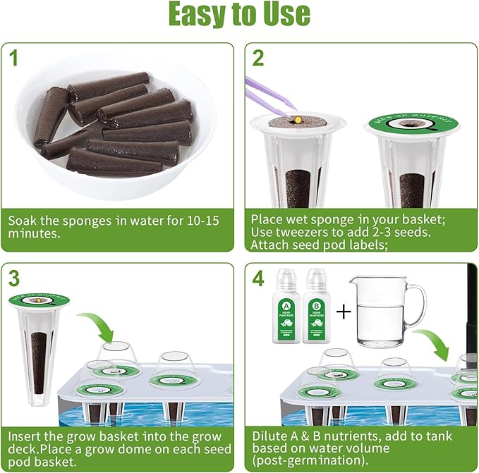 12-Pod Gourmet Basil Herb Seed Pod Kit Compatible with All Hydroponics Growing System, Universal Seed Starter Pods for Indoor Gardening