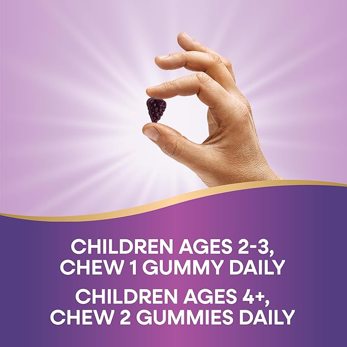 Nature's Way Sambucus Elderberry Zero Sugar Immune Gummies for Kids, Daily Immune Support*, Superfood Antioxidants(1), Black Elderberry Extract, Vitamin C, Zinc, Plant-Based Sweeteners, 50 Gummies