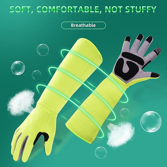 Gardening Gloves, Thorn Protective, Forearm Protection, Yard Work, Pruning, Outdoor Activity, Comfortable