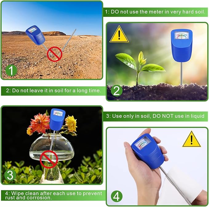 XLUX Soil Moisture Meter, Plant Water Monitor, Hygrometer Sensor for Gardening, Farming, Flower Pot, Indoor and Outdoor, 8 Pack