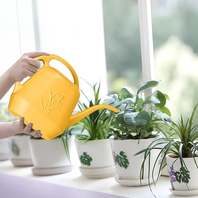 Watering Can - for Home Plant Garden - 1/2 Gallon - Orange