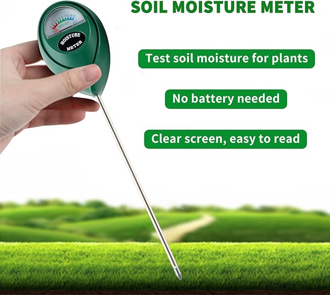 Soil Moisture Meter, Plant Water Meter Soil Meter Moisture Sensor Hygrometer for Indoor Outdoor Plant Care,No Battery Needed(Green)