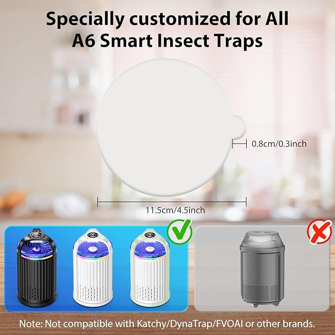 Flying Insect Traps Indoor for Fruit Flies, Moths, Fungus Gnats, Mosquitos Refill Pack of 30