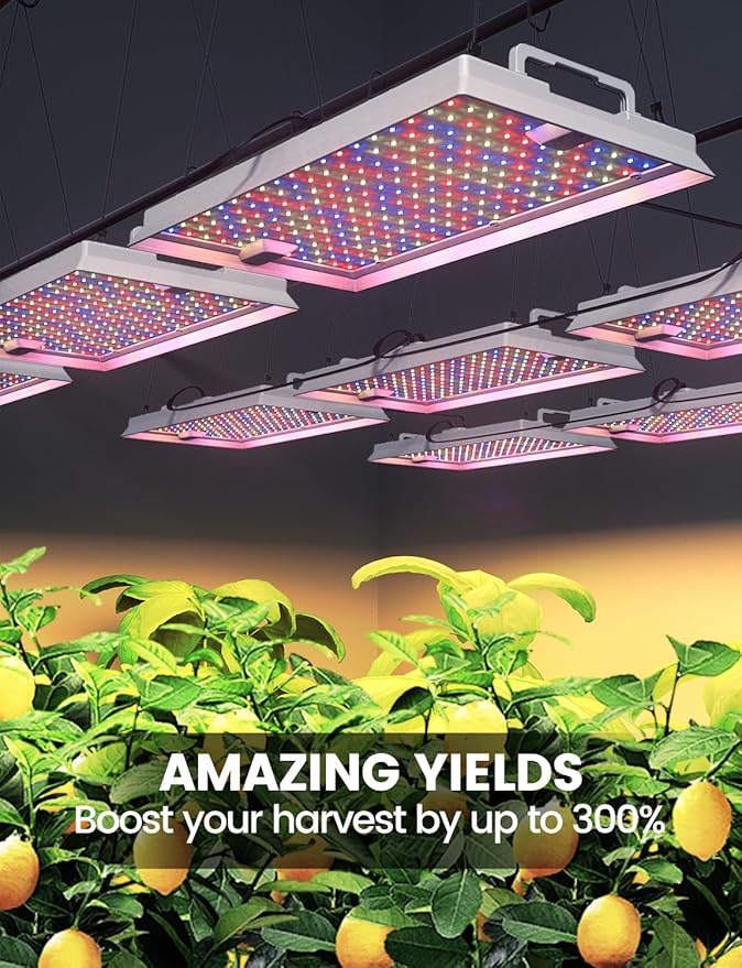 MetryGrow Plant Grow Light, [Smart APP 2x3 Ft Coverage] Genuine 100W Output LED Full Spectrum for Indoor Plants, 8-Level Brightness (Use Daisy-Chaining Hanging, Only Light Panel，No Control Panel)