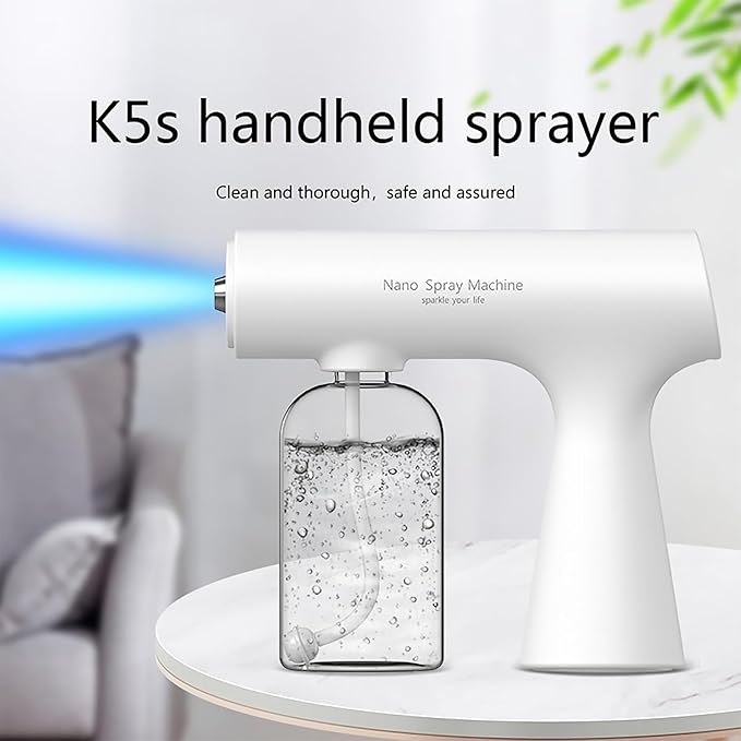 Rechargeable Handheld Nano Sprayer with Blue Light, Ideal for Watering Plants and Trees (K5S Model)