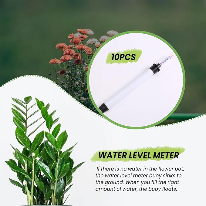 Pack of 10 Soil Moisture Meter, 20 cm Plant Water Level Indicator, Water Level Indicator, Soil Moisture Meter, Sensor