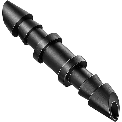 60 Pack Drip Irrigation 1/4" Barbed Coupling Fittings, Drip Line Barbed Coupler Connectors for 1/4 Inch Irrigation Tubing Micro Irrigation Connection Parts for Garden Sprinkler Systems