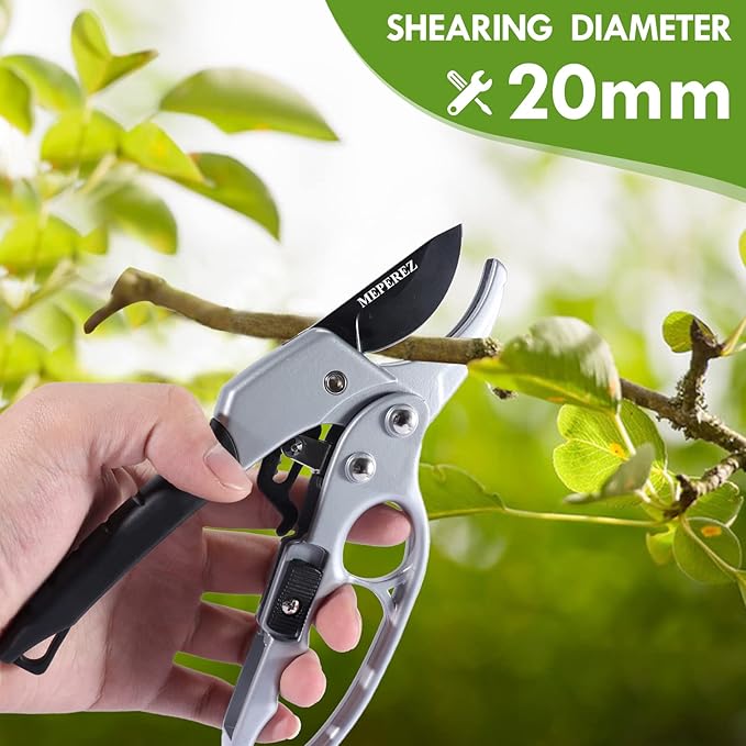 Premium Germany Pruning shears, work 3 times easier, hand pruners heady duty, cutting fresh flower, hedge, herb, live indoor plants, gardener lovers garden scissors, Arthritis weak hand snips