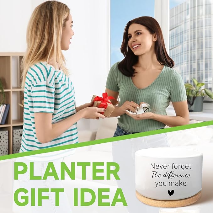 Funny Succulent Plant Pot, Thank You Gifts for Coworker Teacher, Cactus Flower Planter, Going Away Goodbye Appreciation Gifts for Women Men Friend Boss Manager (Plants Not Included)