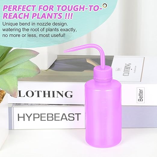 Valchoose 250ML Premium Tattoo Bottle for Extensions, 8.5oz Tattoo Squeeze Bottle No Need to Squeeze Hard, Easy to Carry Eyelash Rinse for Eyelashes, Cleaning(Translucent Purple)