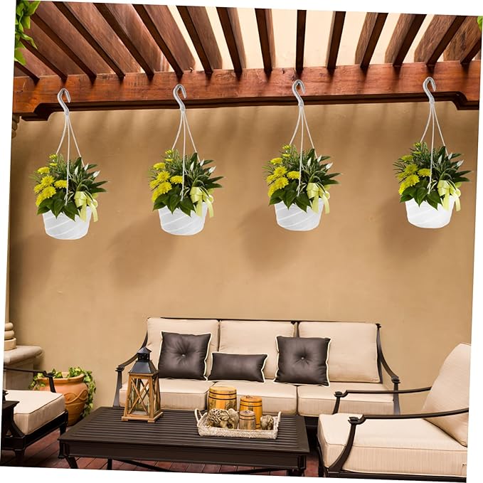 Veemoon Versatile Hanging Pots 3pcs Plastic Chlorophytum Planter Simple Design for Balcony Ceiling or Table for Air Plants Chlorophytum and Home Decor