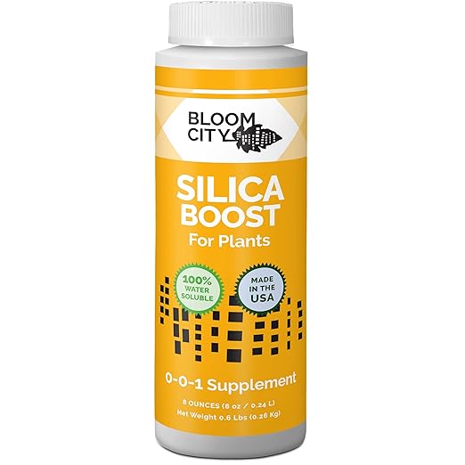 Bloom City Liquid Silica Boost Fertilizer and Supplement, 1/2 Pint (8 oz) Concentrated Makes 45 Gallons