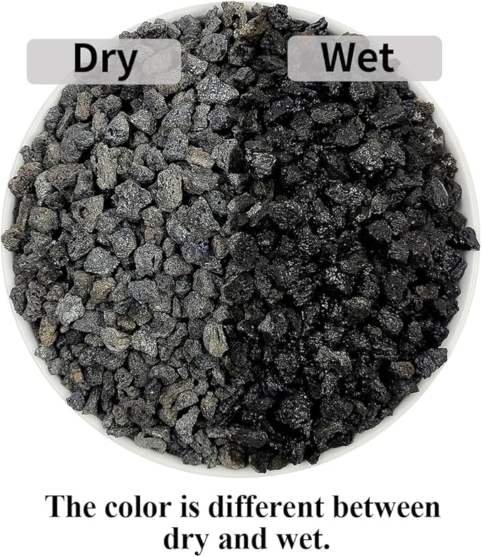 YISZM Black Horticultural Lava Rocks for Plants, 5lb Succulents Cactus Bonsai Soil Volcanic Rocks for Aquarium Outdoor Decorative Stones for Craft Projects, Vase Fillers