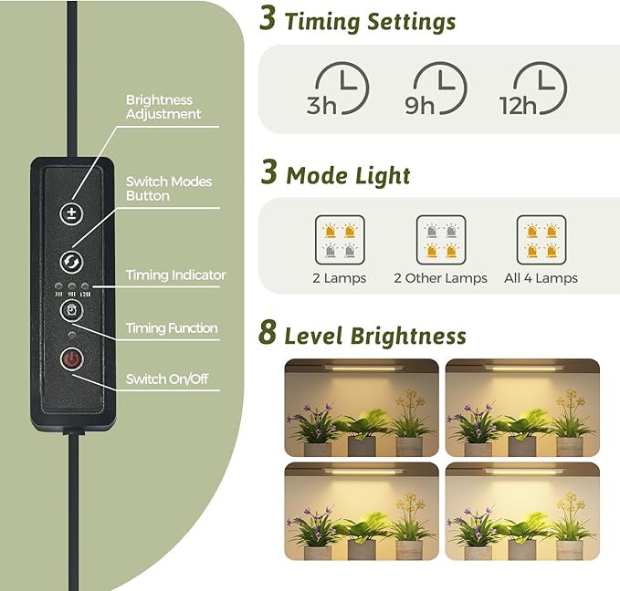 GENTINGBRO Plant Stand Indoor with Grow Lights for Indoor Plants 62.2'' Tall Plant Shelf 12 Tiers Sturdy Plant Rack for Plants Dispaly for Living Room Garden Patio Decor