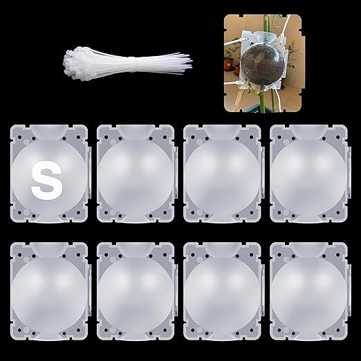 Supking 8 Pcs Air Layering Pods Plant Rooting Grow Propagation Ball Small Transparent Assisted Cutting Rooting Grafting Device Root Box for Plants