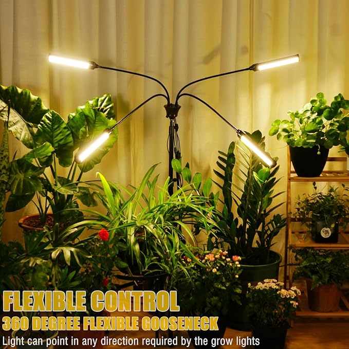 LED Grow Lights for Indoor Plants Full Spectrum, 360 LEDs Plant Lights for Indoor Growing with 58" Adjustable Stand, Plant Grow Lights with Auto Timer for Indoor Tall Plants.