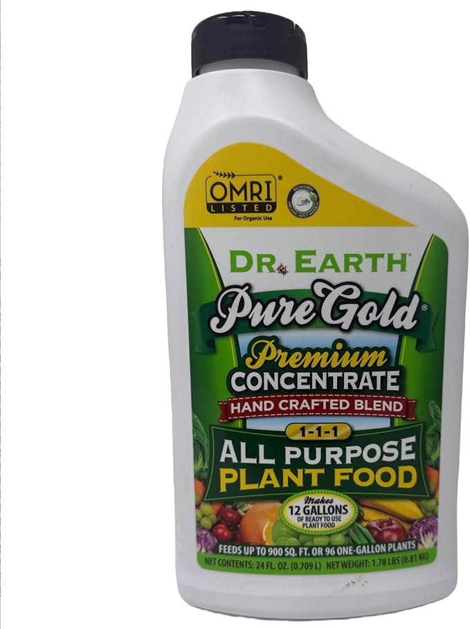 Dr. Earth Pure Gold All Purpose Liquid Plant Food 24 oz Concentrate