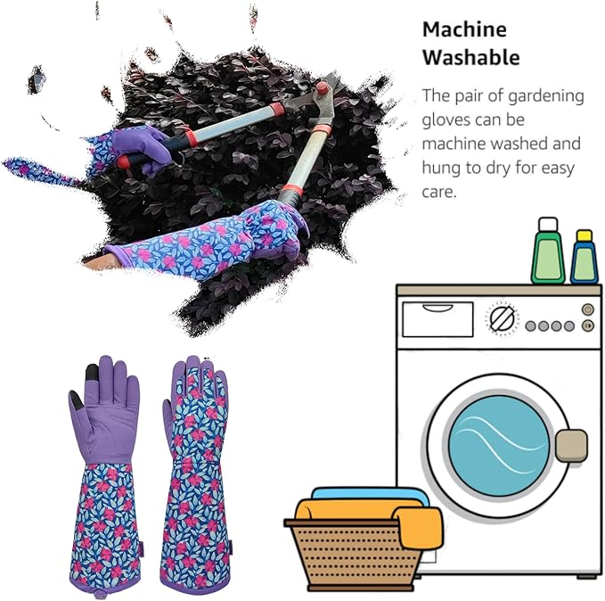 Long Gardening Garden Gloves,Thorn-proof&Puncture Resistance Rose Cactus Gauntlet Glove for Gardener,Gifts