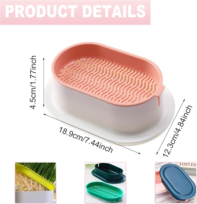 3Pcs Cat Grass Planter, Plastic Wheatgrass Planting Trays Hydroponic Cat Grass Growing Kits for Indoor Cats Soilless Nursery Box Pet Grass Pot (3 Color)