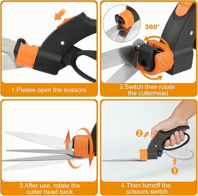 Garden Shears Tool Set 3 Pcs - Heavy Duty Lopper, Hedge Shears & Pruning Saw for Tree Branches, Hedges, Backyard & Fruit Trees, Carbon Steel Blades