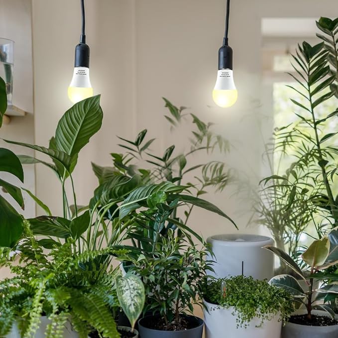 2 Pack LED Grow Light Bulbs A19 Bulb, Full Spectrum Plant Light Bulb, 9W E26 Grow Bulb Replace up to 80W, Grow Light for Indoor Plants, Flowers, Greenhouse, Indore Garden, Hydroponic