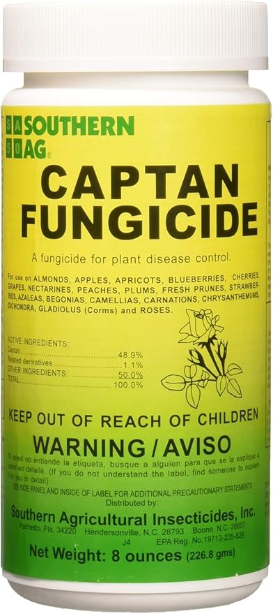 Southern Ag - 01600 - Captan Fungicide - 8oz, White Bottle