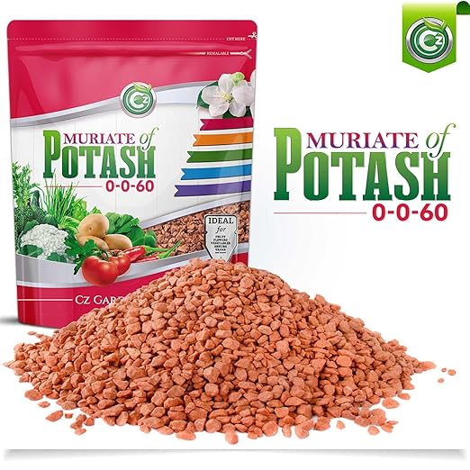Muriate of Potash 0-0-62 Fertilizer Made in USA - MOP Potassium Plant Food for Indoor/Outdoor Plants, Flower Gardens, Fruit and Vegetable Gardens, Holistic Herbs, Trees and Green Lawns!