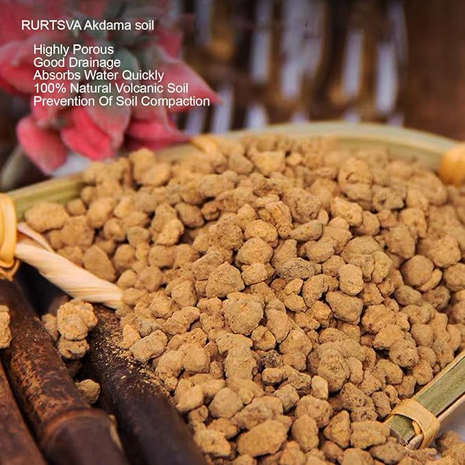 Rurtsva Akadama Bonsai Soil 2lbs Horticultural Potting Soil Amendment Cacti Succulent Plant Soil, Prevent Over Water, Provides Optimal Water Retention, Fast Drainage, YFAK000