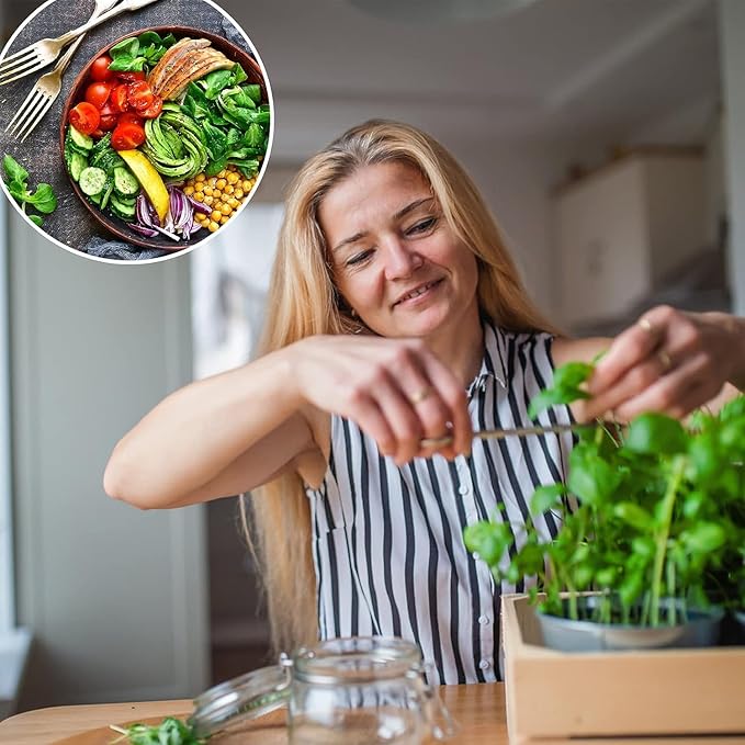 Indoor Herb Garden Starter Kit, Ushine 7 Herb Seeds Grow Kit Basil, Cilantro, Parsley, Mint, Dill, Thyme,Sage, DIY Kitchen Plant Grow Kit for Growing Herb Seeds Perfect Gardening Gifts