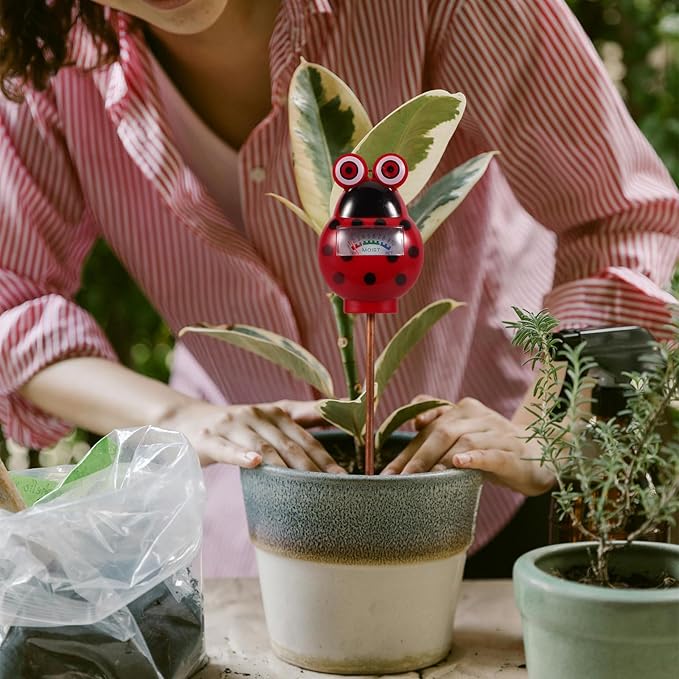 Veemoon Garden Soil Moisture Tester and Plants Moisture Meter Portable Single-Needle Soil Sensor for Indoor Outdoor Gardening with Beetle-Shaped Design