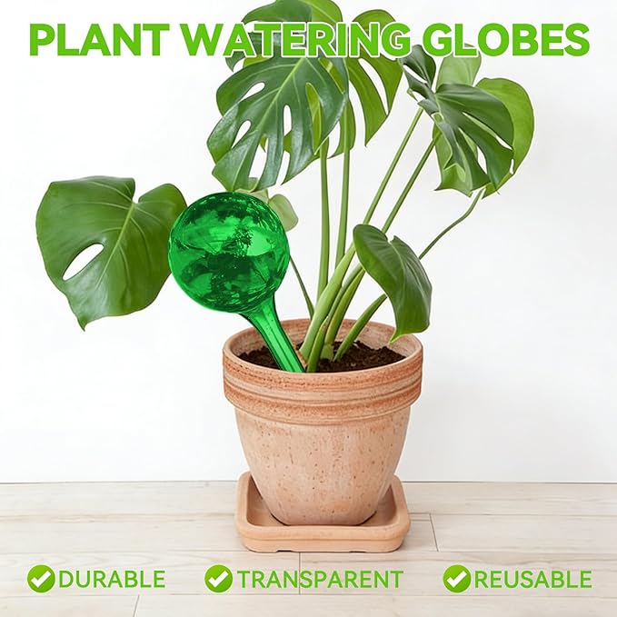 Plant Watering Globes, 12PCS Self Watering Globes, Plastic Self Watering Bulbs, Plant Self Watering Devices, Automatic Watering System for Potted Plants