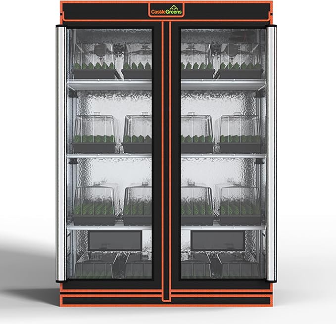48"x24"x72" Multi-Storey Grow Tent, Extra-Large Observation windows, Heavy-Duty 600D Mylar Plant Tent, Waterproof Growing Tents, Fit in Indoor Planting, Hydroponics, 4-Layers of seedlings