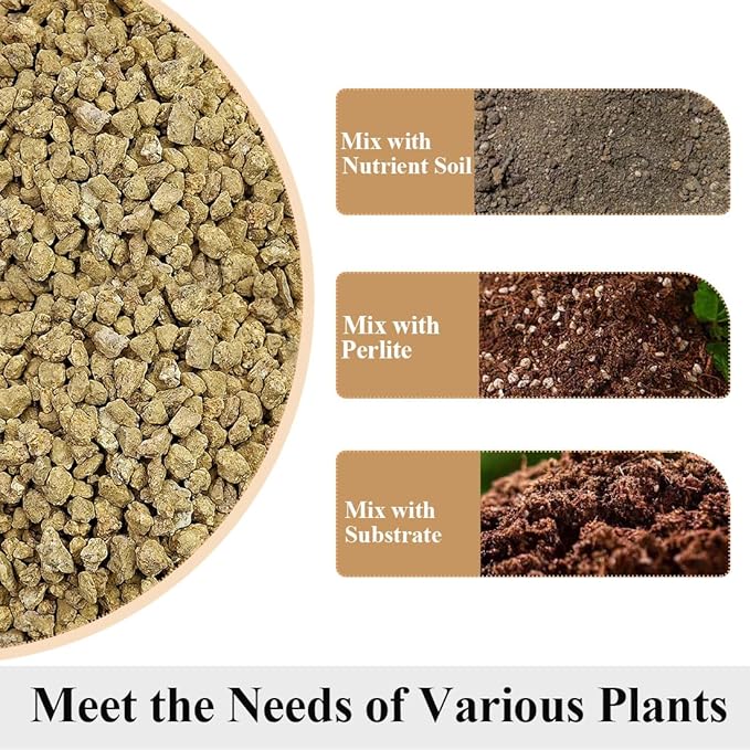 YISZM Succulent and Cactus Maifanitum Stones Garden Accessorie Rocks Pumice for Indoor Plants, Bonsai, Fairy Gardening, Vases Fillers, Terrarium, 10lb