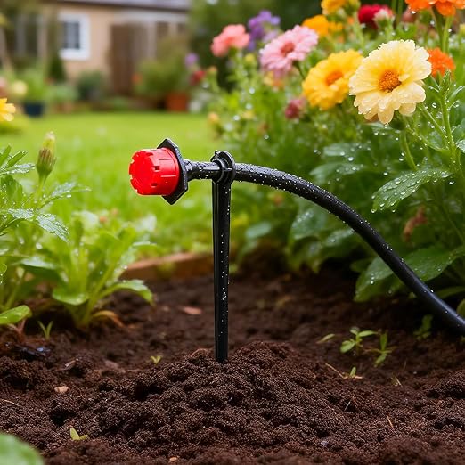 200 Pack 1/4 Inch Drip Irrigation Support Stakes, Plastic 1/4'' Dripline Holder Stakes for Irrigation Hose/Emitter Support Garden Greenhouse Drip Supplies Fittings