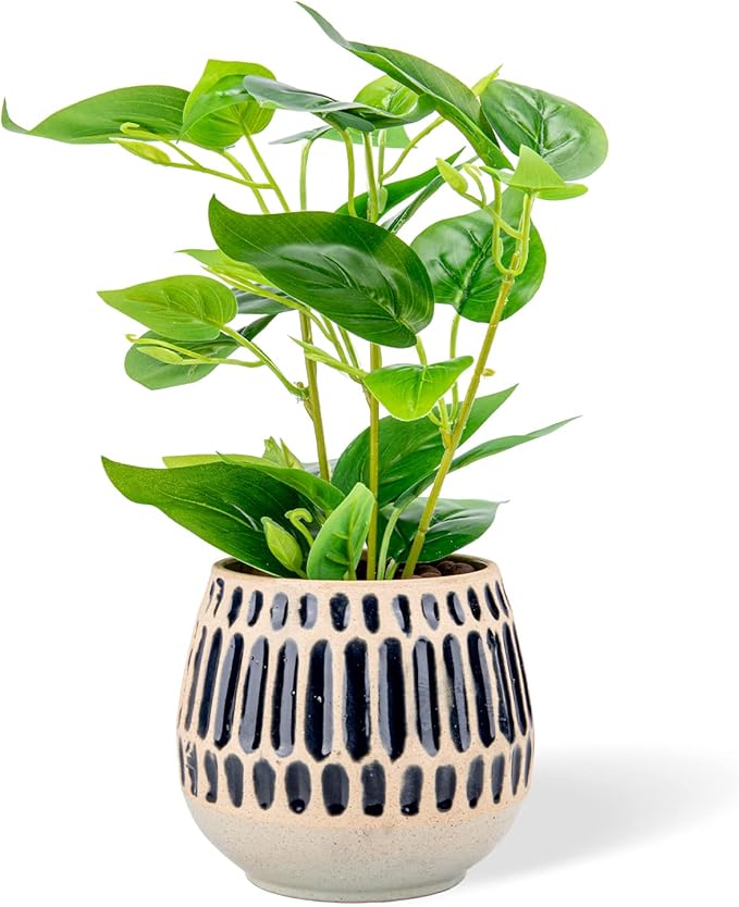 Ceramic Planter 4 Inch Plant Pots Indoor Outdoor Succulent Plant Pot Flower Pots Mid-Century Planter Ceramic Pot
