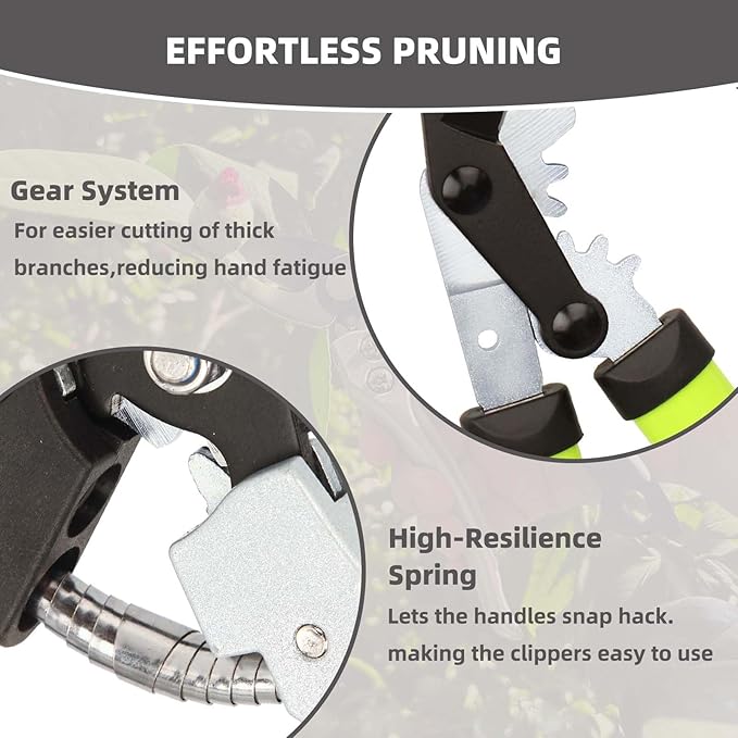 YRTSH Loppers for Tree Trimming, Heavy Duty Branch Cutter Pruner with Gear Technology, Labor Saving Pruning Shears Gardening Tools Tree Clippers Tree Trimmer up to 1.3 Inch Clean Cut Capacity