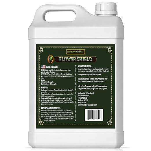 Humboldts Secret Flower Shield | Plant Care Spray for Routine Foliar Application & Maintenance | Naturally Derived, Oil-Based Formula | Indoor & Outdoor Plants | 32 Ounce