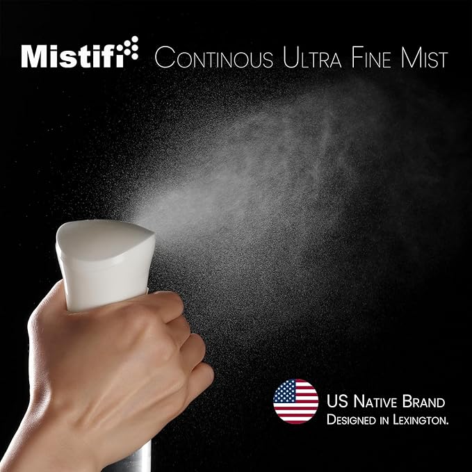 Mistifi Continuous Mist Spray Bottle – Ultra Fine Refillable Water Mister for Hair, Plants, Cleaning, Skincare, Salon & Home Use　(500ml 2Pcs, Transparent bottle)