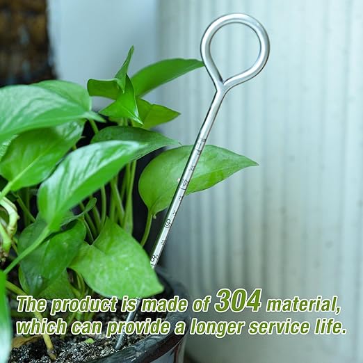 Soil Probe 10 Inches Moisture Meter for Plants, Soil Moisture Sampler with Dual Scale Markings, House Plant Water Monitor No Batteries Required
