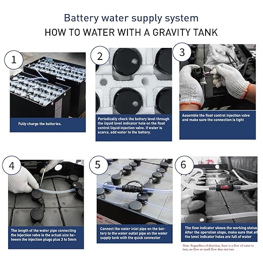 36V Forklift Battery Watering System, golfcart Battery Watering Filler- 36 Volt Kit Battery Watering System