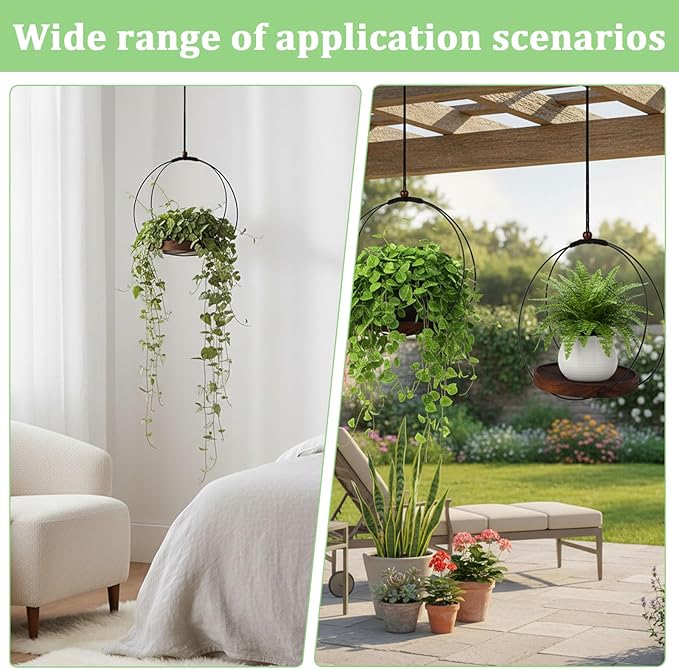 Hanging Planters for Indoor Plants,Black Hanging Plant Holder,Metal Plant Hanger Indoor for Home Garden Office Decor(Pots Not Included)