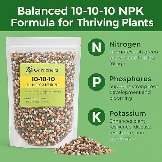 𝐁𝐄𝐒𝐓𝐒𝐄𝐋𝐋𝐄𝐑 10-10-10 Plant Fertilizer Fast Release | 10 10 10 All Purpose Fertilizer for Fruit Trees, Evergreens, Vegetables, Arborvitae, Fig Trees, Shrubs, Pines, Oaks, Flowers [2 Quarts]
