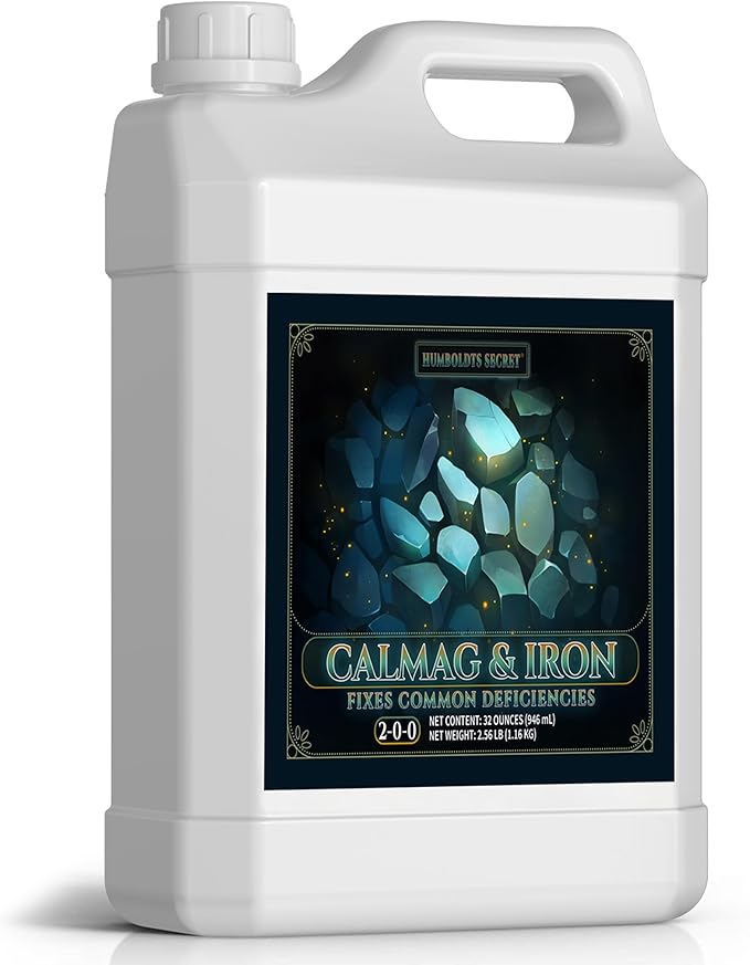 Humboldts Secret CalMag & Iron | Calcium, Magnesium & Chelated Iron Nutrient Fertilizer | Hydroponic Supplies for Vegetative & Flowering Growth in Soil, Coco, Hydroponics or RO Water | 32 Ounce
