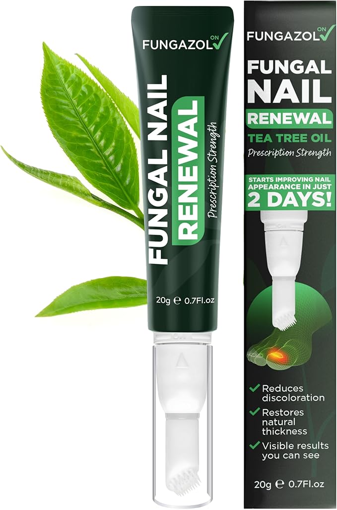 Nail Fungus Treatment for Toenail & Fingernails | Antifungal Nail Treatment with Tea Tree Oil | Fast-Acting, No-Touch Applicator | Restores Thickness & Discoloration | Results in 2 Days | 20g