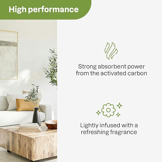ATTITUDE Bio Absorbant Air Purifier with Activated Carbon, Plant- and Mineral-Based, Absorbs Odors, Vegan, Lavender, 8 Ounces
