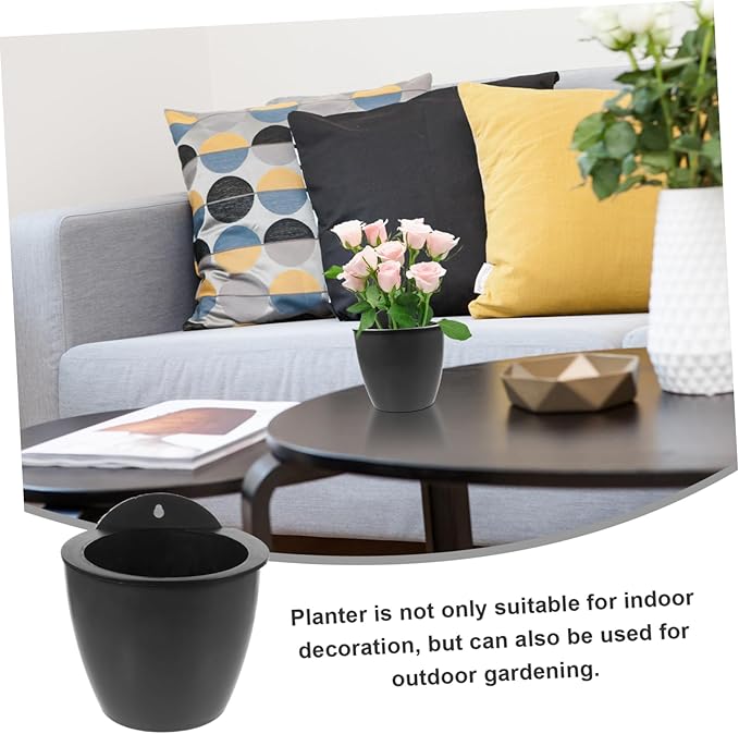 Levemolo Self-Watering Flower Planter Plastic Pot with Water Conduction Rope for Home and Office for Green Plants and Flowers Easy Care Decorative Container