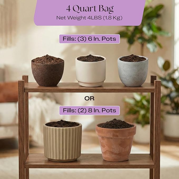 Rosy Soil Orchid Soil Potting Mix - Superior Aeration & Drainage for Orchids - Peat-Free, Microbially Active Biochar Powered Soil for Orchid Plants - Ideal for Indoor Gardening - 4 Quarts