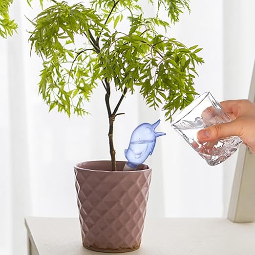 8 Pack Self Watering Spike,Plant Watering Globes Automatic Drip Irrigation Self-Watering Stakes Moist Roots for Indoor Outdoor Plants,Bird Shape