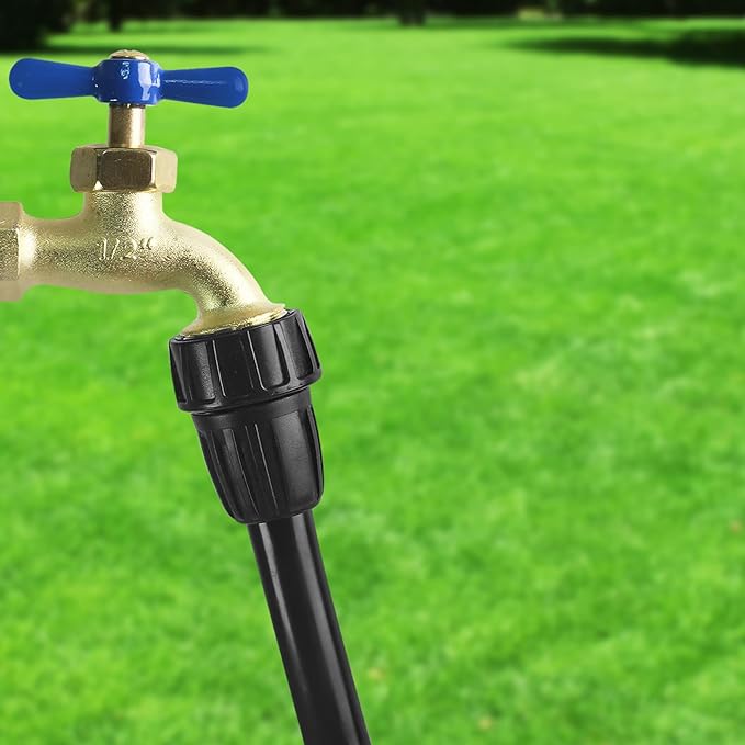 Hose To 1/2 Inch Irrigation Tubing Adapter, 3 Pack Faucet Garden Hose Adapter 3/4" To 1/2" Drip Tube 3/4 Inch FHT To 1/2 Inch Drip Adapter Fittings for Garden Irrigation System