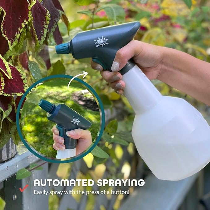 SprayMate Spritz Battery Powered Spray Bottle - Adjustable Electric Spray Bottle - 1 Liter